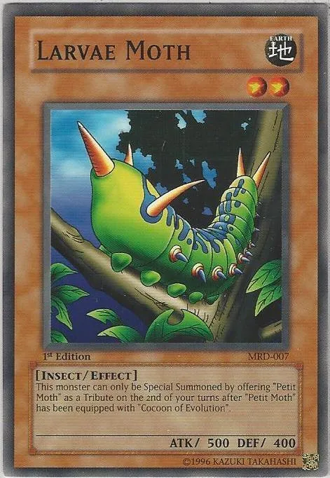 Larvae Moth MRD-007 Unlimited Yu-Gi-Oh card from Metal Raiders