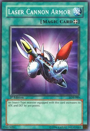 Laser Cannon Armor LOB-089 1st Edition Yu-Gi-Oh card from The Legend of Blue Eyes White Dragon