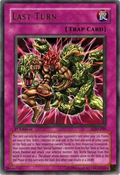 Last Turn LOD-099 Unlimited Yu-Gi-Oh card from Legacy of Darkness
