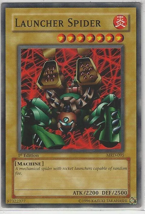 Launcher Spider MRD-095 Unlimited Yu-Gi-Oh card from Metal Raiders