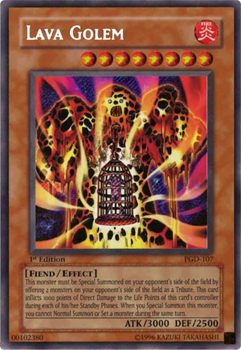 Lava Golem PGD-107 Unlimited Yu-Gi-Oh card from Pharaonic Guardian