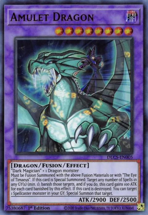 Amulet Dragon DLCS-EN005 Yu-Gi-Oh card from Dragons of Legend: The Complete Series