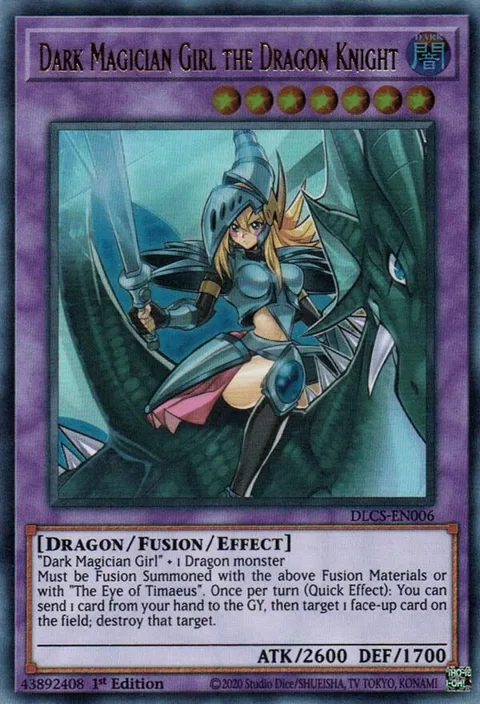 Dark Magician Girl the Dragon Knight DLCS-EN006 Yu-Gi-Oh card from Dragons of Legend: The Complete Series