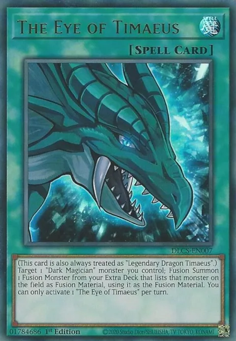 The Eye of Timaeus DLCS-EN007 Yu-Gi-Oh card from Dragons of Legend: The Complete Series