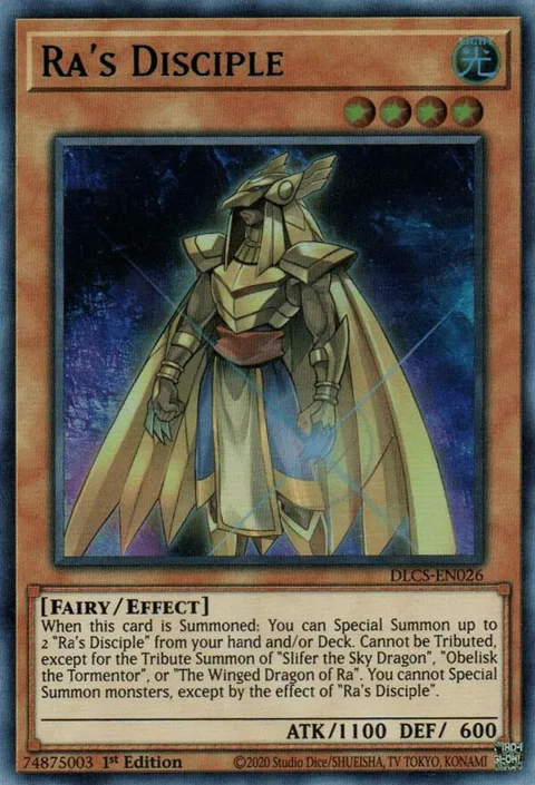 Ra's Disciple DLCS-EN026 Yu-Gi-Oh card from Dragons of Legend: The Complete Series