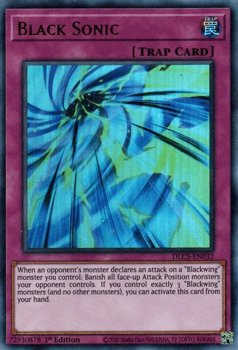 Black Sonic DLCS-EN032 Yu-Gi-Oh card from Dragons of Legend: The Complete Series