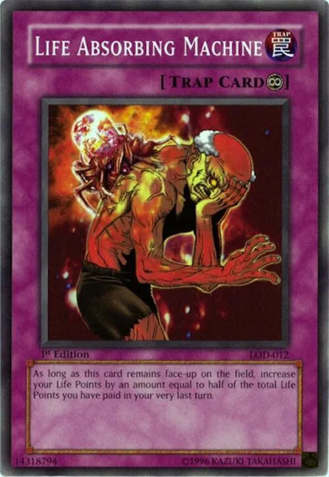 Life Absorbing Machine LOD-012 Unlimited Yu-Gi-Oh card from Legacy of Darkness