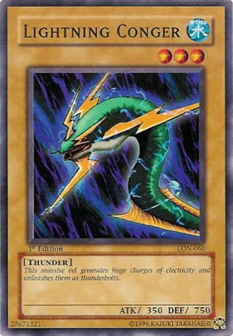 Lightning Conger LON-060 1st Edition Yu-Gi-Oh card from Labyrinth of Nightmare