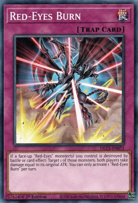Red-Eyes Burn DLCS-EN072 Yu-Gi-Oh card from Dragons of Legend: The Complete Series