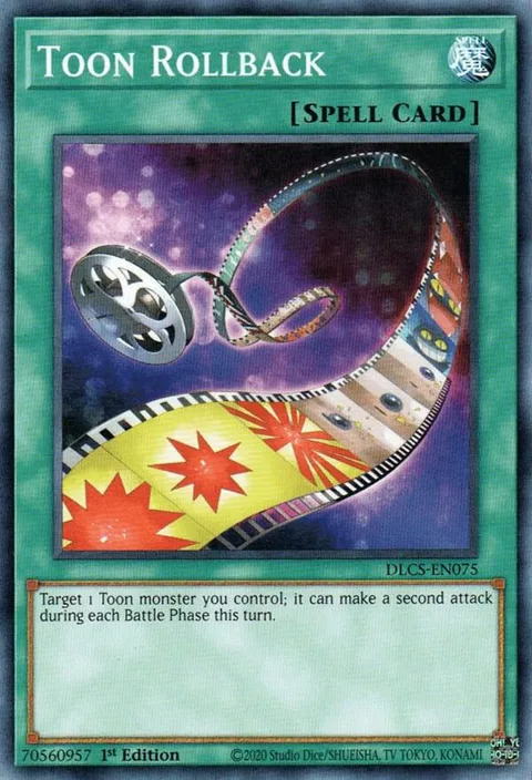 Toon Rollback DLCS-EN075 Yu-Gi-Oh card from Dragons of Legend: The Complete Series