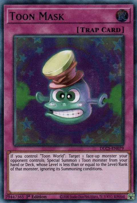 Toon Mask DLCS-EN079 Yu-Gi-Oh card from Dragons of Legend: The Complete Series
