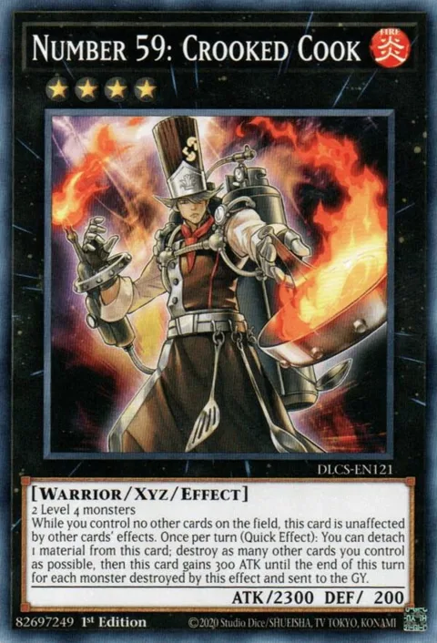 Number 59: Crooked Cook DLCS-EN121 Yu-Gi-Oh card from Dragons of Legend: The Complete Series