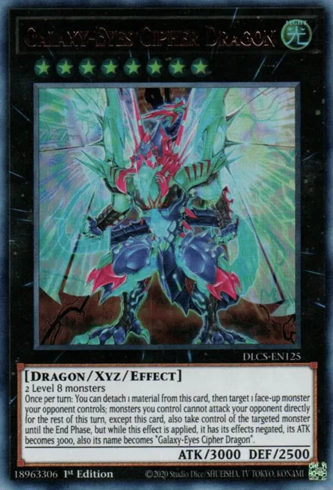 Galaxy-Eyes Cipher Dragon DLCS-EN125 Yu-Gi-Oh card from Dragons of Legend: The Complete Series