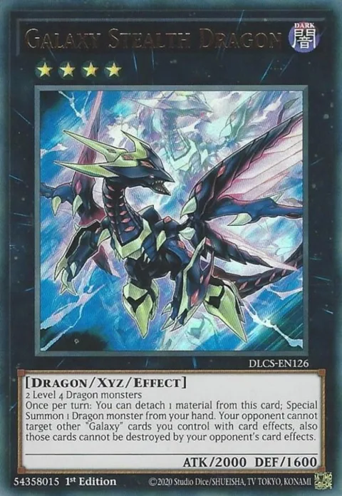 Galaxy Stealth Dragon DLCS-EN126 Yu-Gi-Oh card from Dragons of Legend: The Complete Series