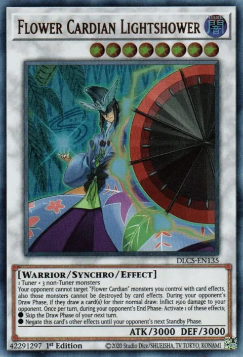 Flower Cardian Lightshower DLCS-EN135 Yu-Gi-Oh card from Dragons of Legend: The Complete Series