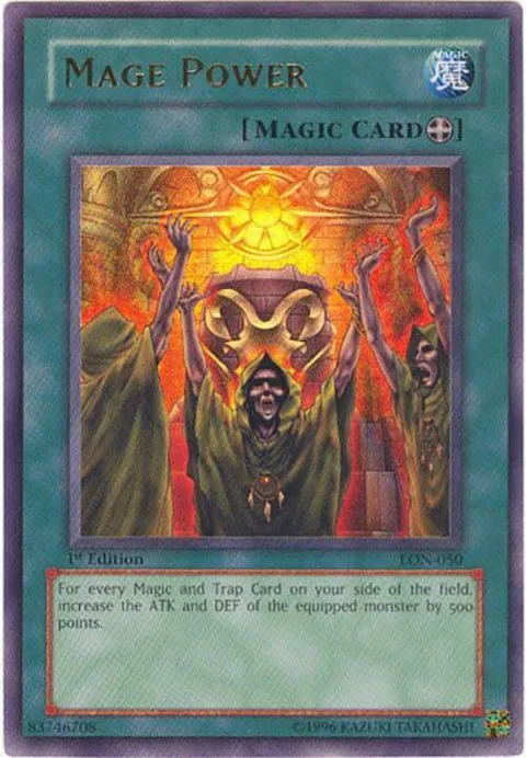 Mage Power LON-050 1st Edition Yu-Gi-Oh card from Labyrinth of Nightmare