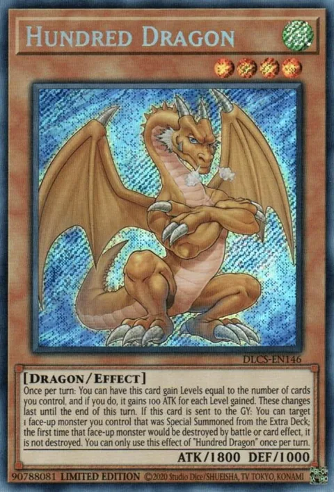 Hundred Dragon DLCS-EN146 Yu-Gi-Oh card from Dragons of Legend: The Complete Series