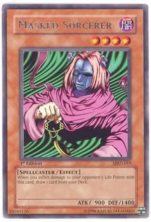 Masked Sorcerer MRD-019 1st Edition Yu-Gi-Oh card from Metal Raiders