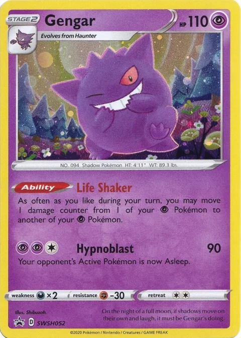 Gengar #SWSH052 Holofoil Pokémon card from Sword & Shield Promo Cards