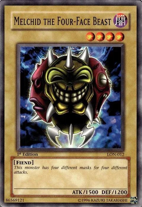 Melchid the Four-Face Beast LON-012 1st Edition Yu-Gi-Oh card from Labyrinth of Nightmare