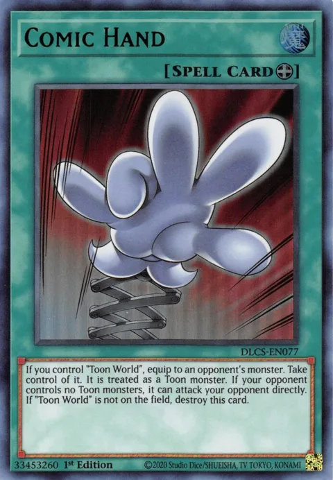 Comic Hand Green DLCS-EN077 Yu-Gi-Oh card from Dragons of Legend: The Complete Series