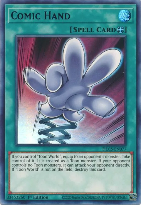 Comic Hand Purple DLCS-EN077 Yu-Gi-Oh card from Dragons of Legend: The Complete Series