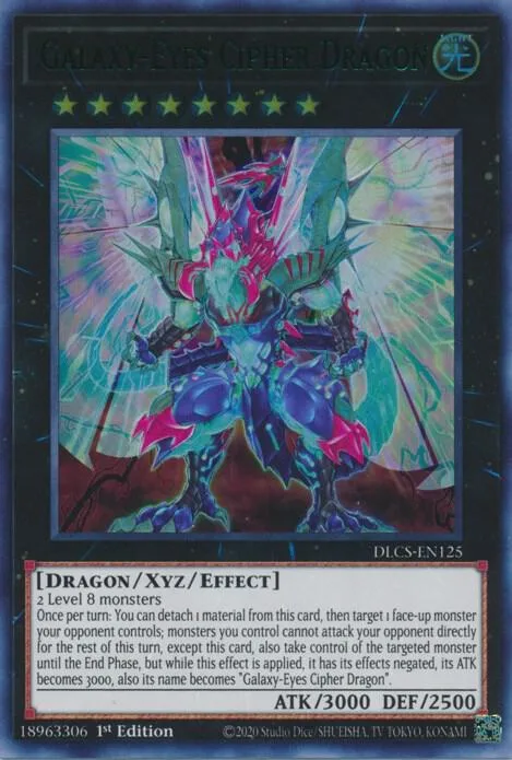 Galaxy-Eyes Cipher Dragon Green DLCS-EN125 Yu-Gi-Oh card from Dragons of Legend: The Complete Series