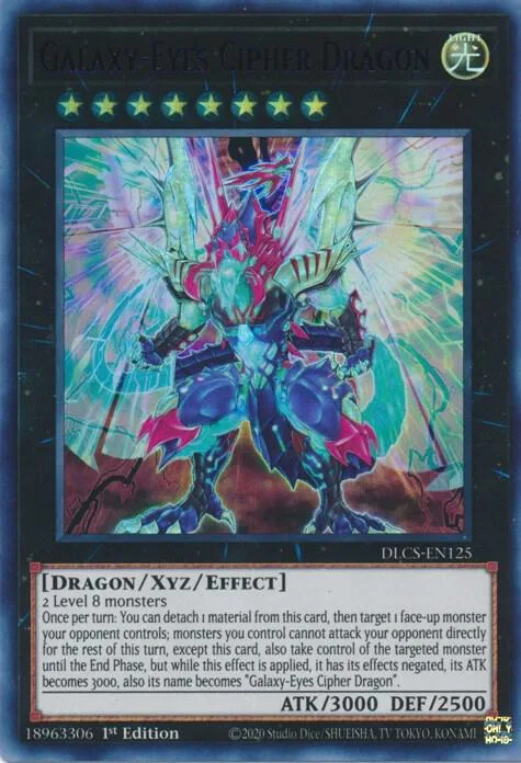 Galaxy-Eyes Cipher Dragon Purple DLCS-EN125 Yu-Gi-Oh card from Dragons of Legend: The Complete Series