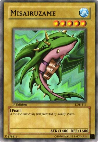 Misairuzame LOB-111 1st Edition Yu-Gi-Oh card from The Legend of Blue Eyes White Dragon