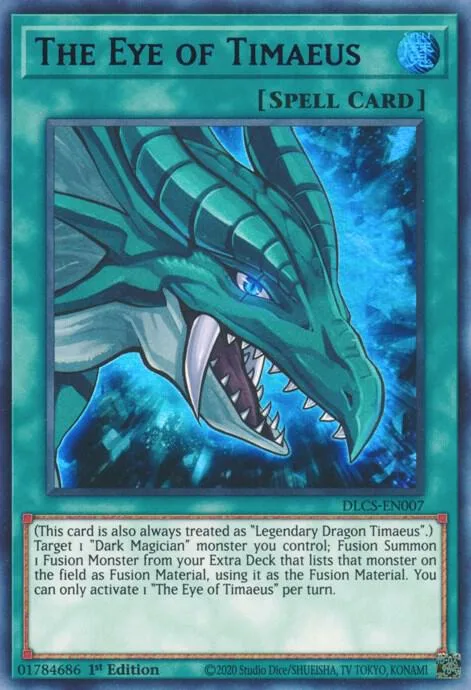 The Eye of Timaeus Purple DLCS-EN007 Yu-Gi-Oh card from Dragons of Legend: The Complete Series