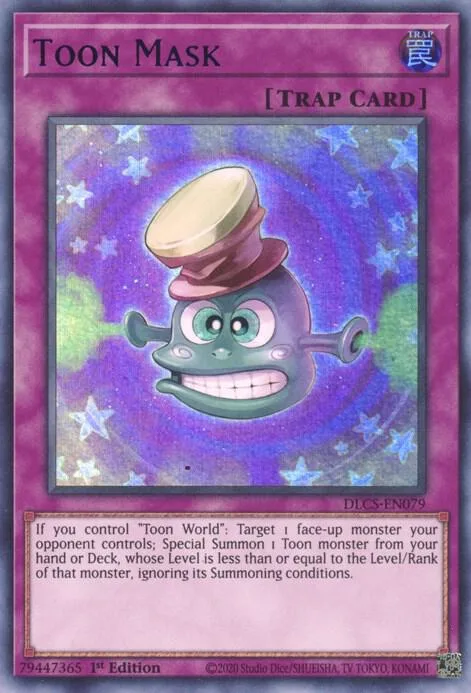 Toon Mask Blue DLCS-EN079 Yu-Gi-Oh card from Dragons of Legend: The Complete Series