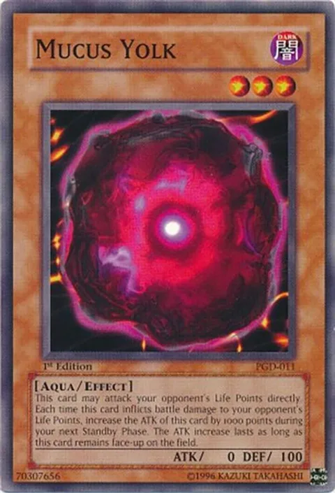 Mucus Yolk PGD-011 Unlimited Yu-Gi-Oh card from Pharaonic Guardian