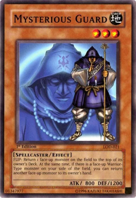 Mysterious Guard LOD-021 Yu-Gi-Oh card from Legacy of Darkness
