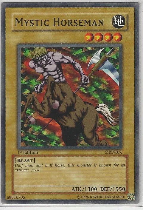 Mystic Horseman MRD-076 1st Edition Yu-Gi-Oh card from Metal Raiders