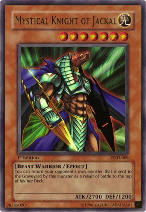 Mystical Knight of Jackal PGD-069 Unlimited Yu-Gi-Oh card from Pharaonic Guardian