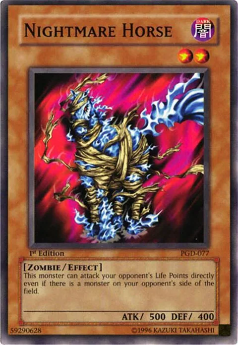Nightmare Horse PGD-077 Unlimited Yu-Gi-Oh card from Pharaonic Guardian