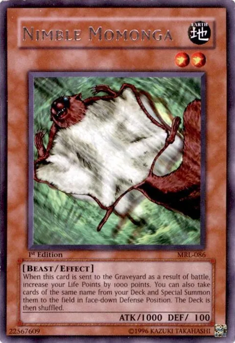 Nimble Momonga MRL-086 1st Edition Yu-Gi-Oh card from Magic Ruler