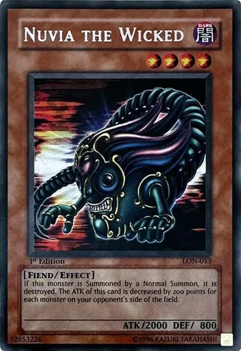 Nuvia the Wicked LON-013 Yu-Gi-Oh card from Labyrinth of Nightmare