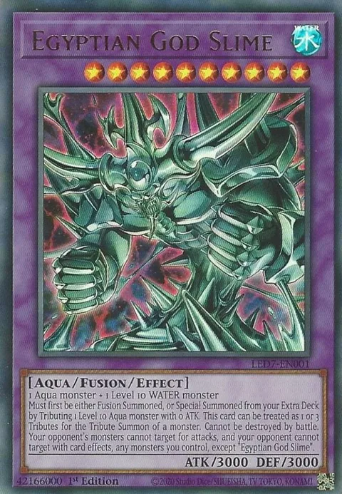 Egyptian God Slime LED7-EN001 Unlimited Yu-Gi-Oh card from Legendary Duelists: Rage of Ra
