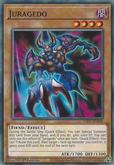 Juragedo LED7-EN009 Yu-Gi-Oh card from Legendary Duelists: Rage of Ra