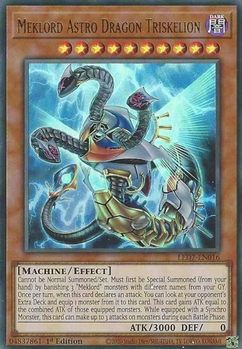 Meklord Astro Dragon Triskelion LED7-EN016 Yu-Gi-Oh card from Legendary Duelists: Rage of Ra