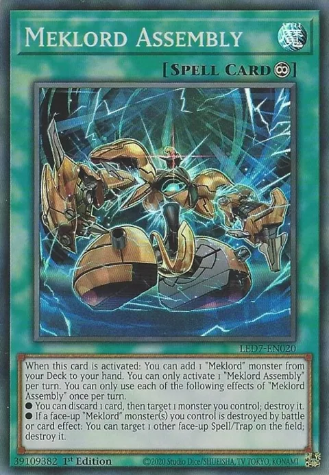 Meklord Assembly LED7-EN020 Yu-Gi-Oh card from Legendary Duelists: Rage of Ra