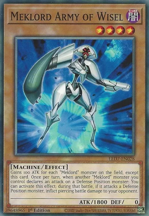 Meklord Army of Wisel LED7-EN028 Yu-Gi-Oh card from Legendary Duelists: Rage of Ra