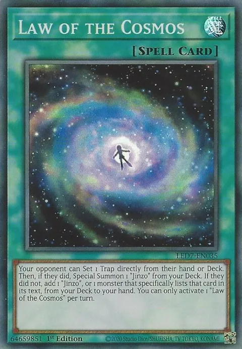Law of the Cosmos LED7-EN035 Yu-Gi-Oh card from Legendary Duelists: Rage of Ra
