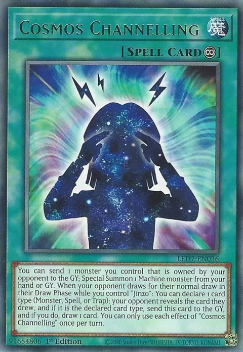 Cosmos Channelling LED7-EN036 Yu-Gi-Oh card from Legendary Duelists: Rage of Ra