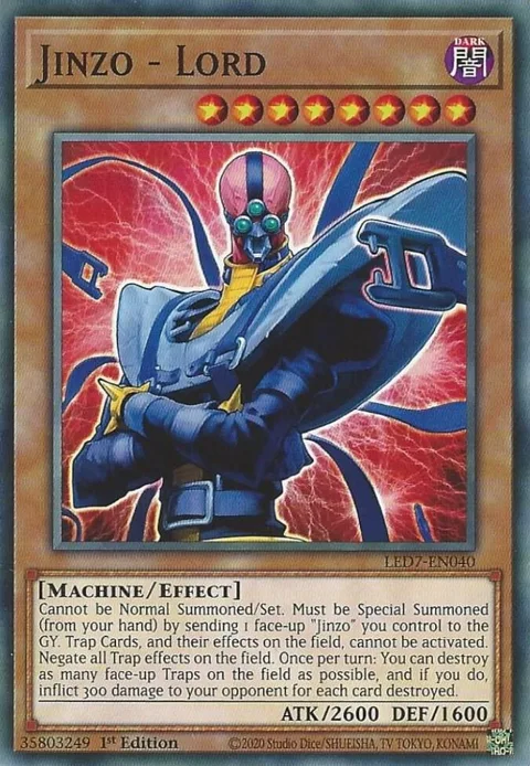 Jinzo - Lord LED7-EN040 Yu-Gi-Oh card from Legendary Duelists: Rage of Ra