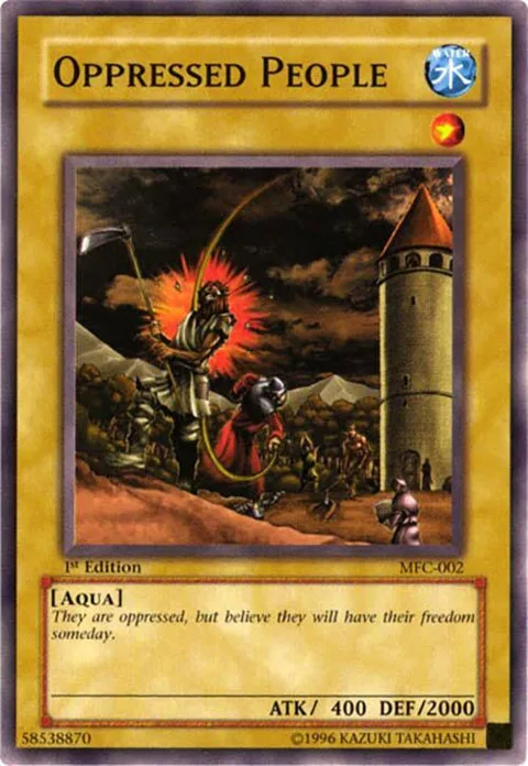 Oppressed People MFC-002 Unlimited Yu-Gi-Oh card from Magician's Force