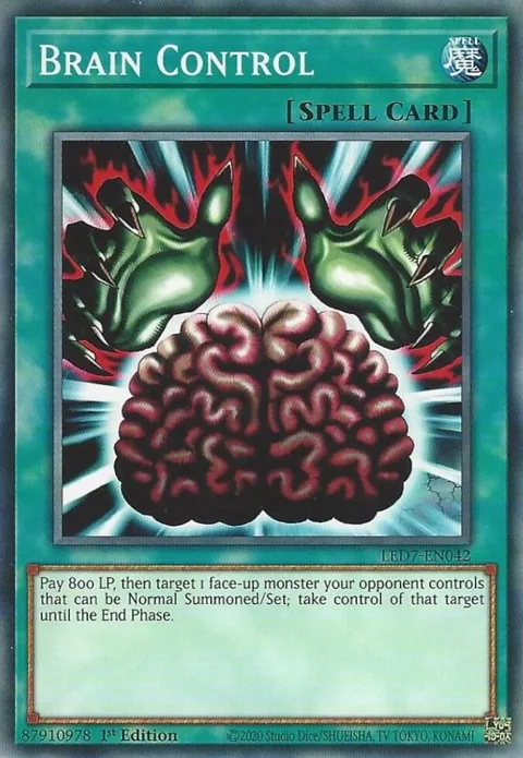 Brain Control LED7-EN042 Yu-Gi-Oh card from Legendary Duelists: Rage of Ra