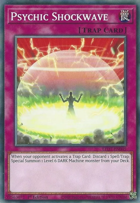 Psychic Shockwave LED7-EN045 Yu-Gi-Oh card from Legendary Duelists: Rage of Ra