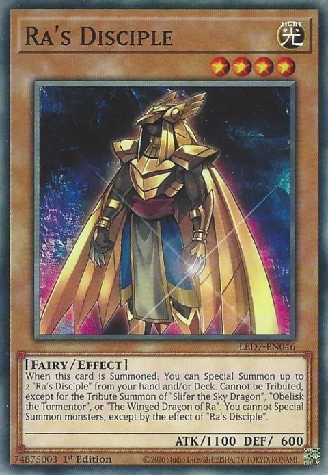 Ra's Disciple LED7-EN046 Yu-Gi-Oh card from Legendary Duelists: Rage of Ra